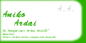 aniko ardai business card